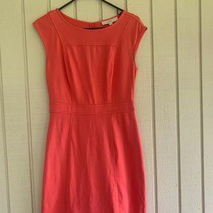 LOFT Slim Fit Peach/Orange Dress